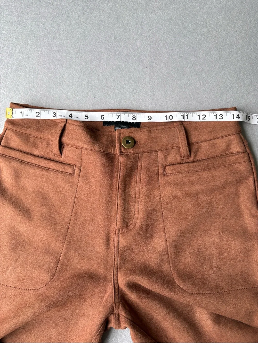 Sanctuary Sawyer Faux Suede Brown Bell Bottom Flare Pants Sz 27 Boho 70s Retro - Picture 10 of 10